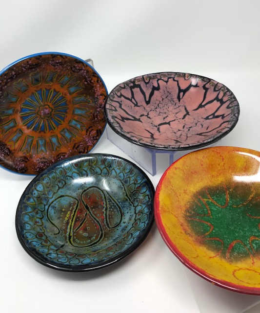 Freaky Batiky Glass Bowls by Betsy Mead