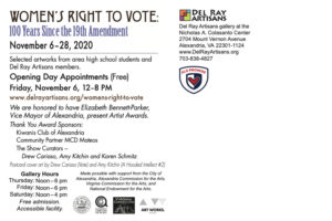 Women's Right To Vote art exhibit postcard