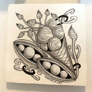 Zentangle drawing by Marisela Rumberg