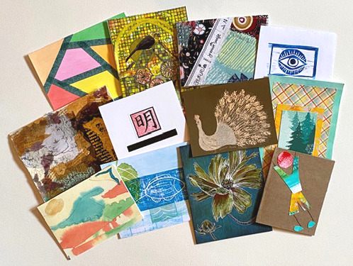 Photo of handcrafted cards; select for details on the card swap