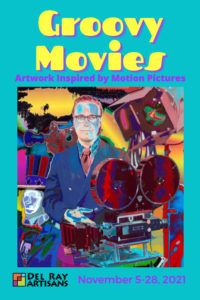 Groovy Movies exhibit postcard (front)