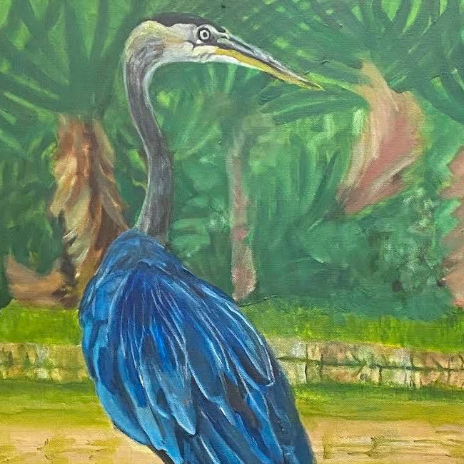 Detail of Blue Heron by Sirena Pearl