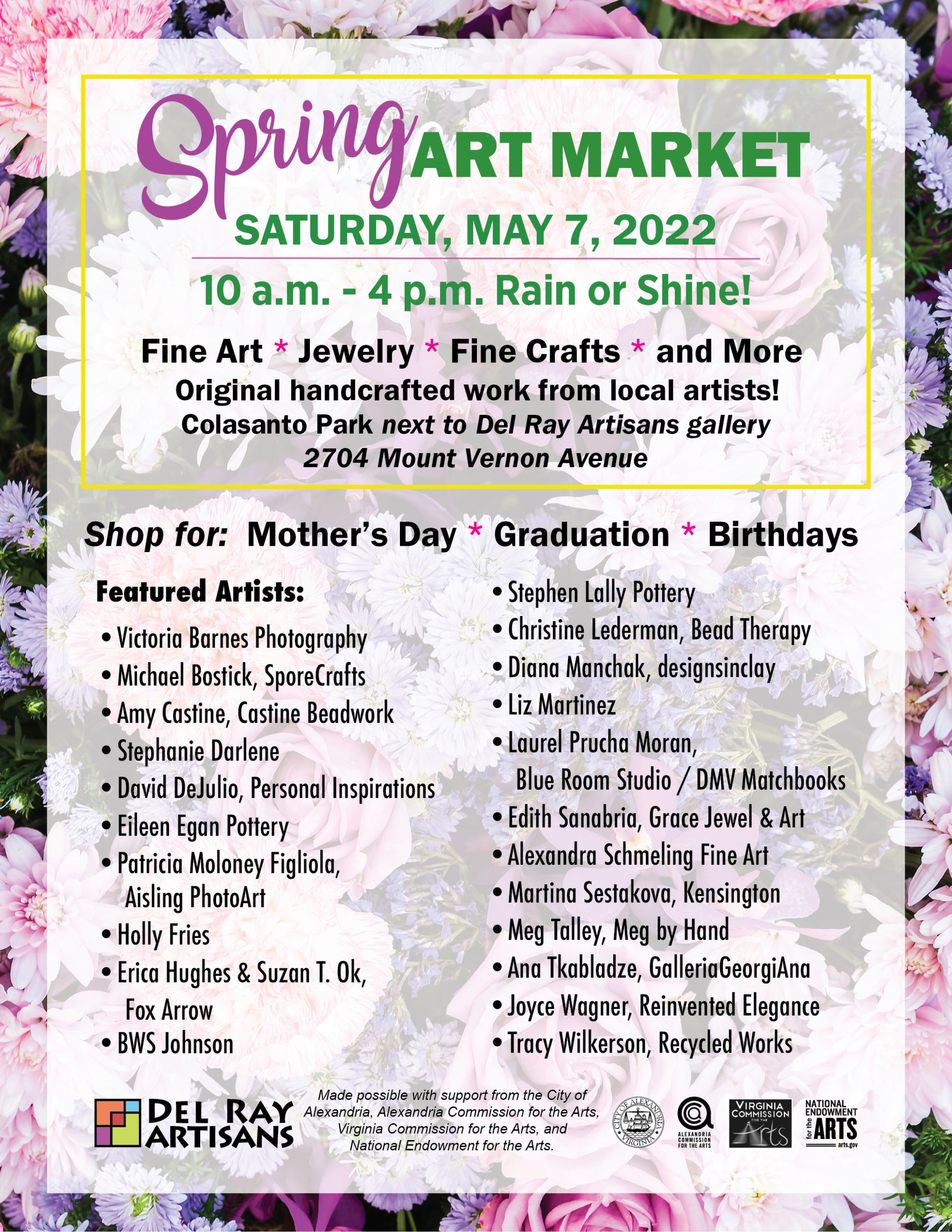 Spring Art Market 2022 – Del Ray Artisans