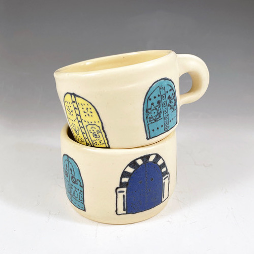 Doorways tea mugs by Bridget Anthony-Hlioui