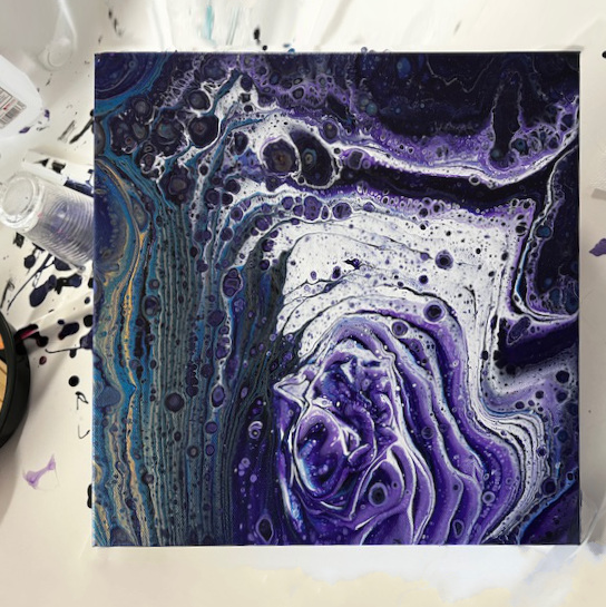 Resin on canvas