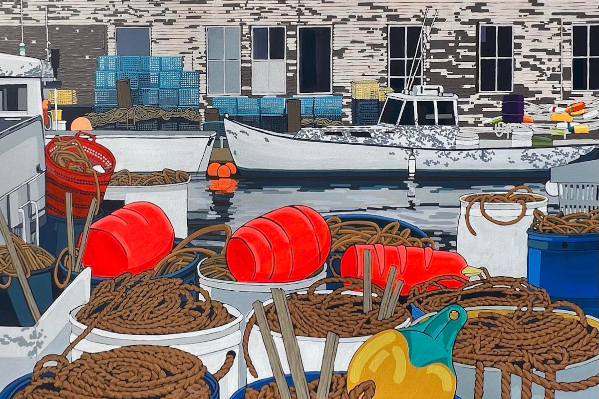 Detail of Boats & Ropes – Old Port, Portland Maine by Tiara Safic-Martin