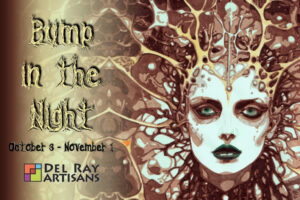 Bump in the Night art exhibit postcard (front)