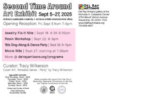 Second Time Around art exhibit postcard (back)