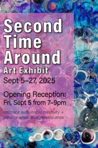 Second Time Around art exhibit postcard (front)