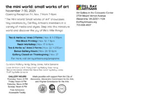 The Mini World: Small Works of Art postcard (back)