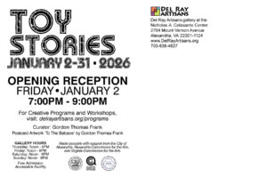 Toy Stories Art Exhibit Postcard (back)
