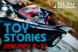 Toy Stories Art Exhibit Postcard (front)