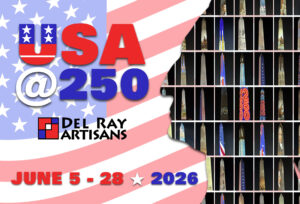 USA at 250 art exhibit postcard (front)