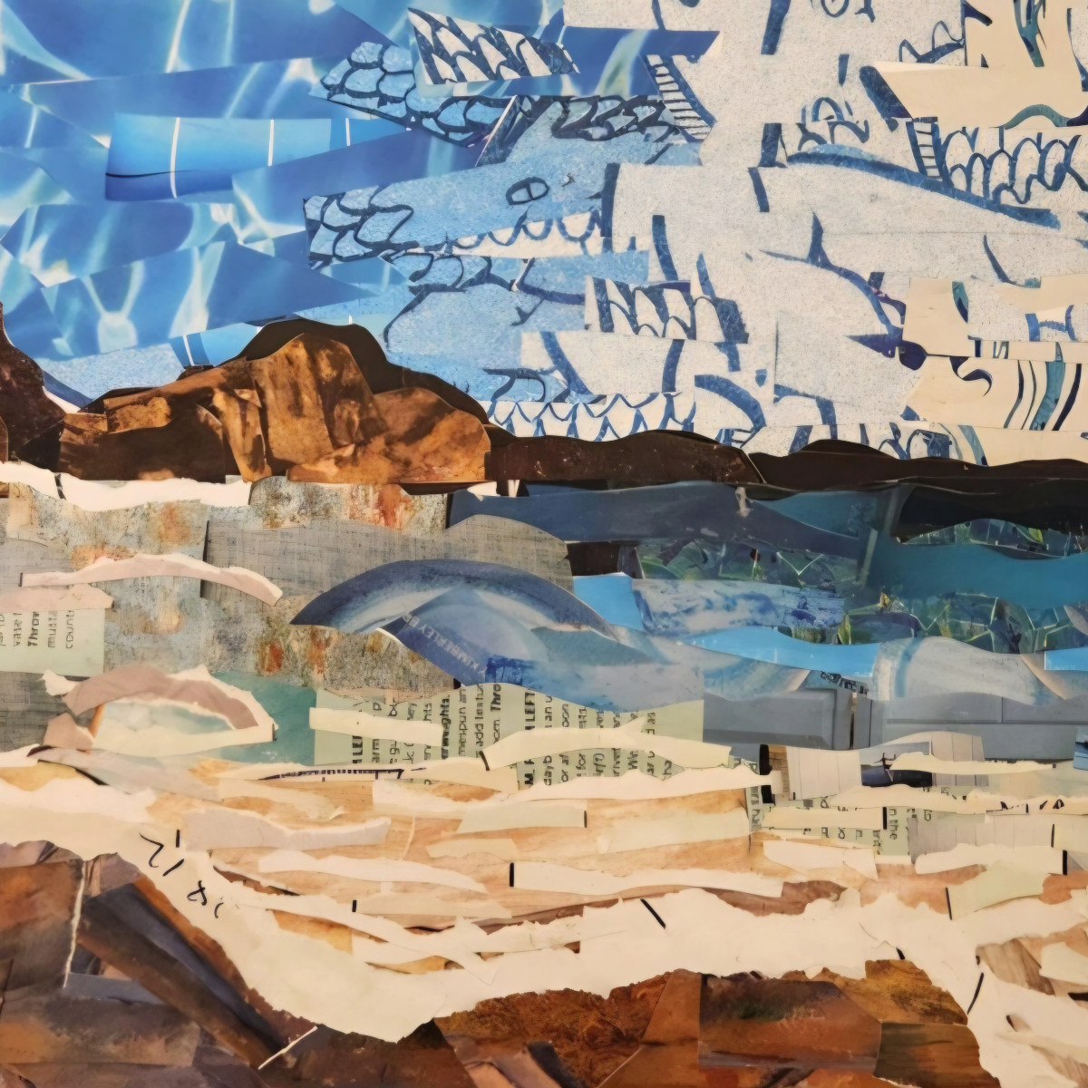 Detail of Layered Landscape by Abby Huston
