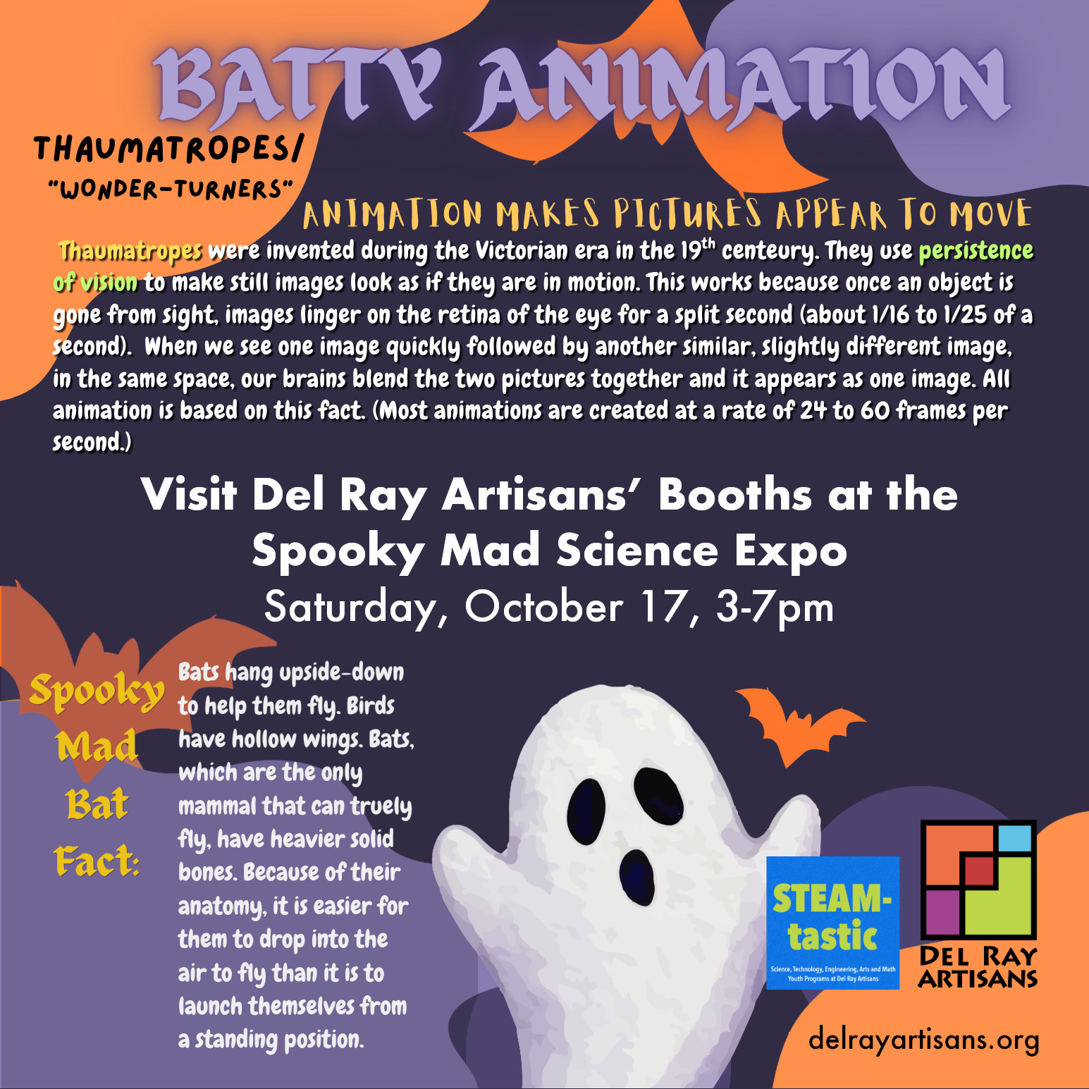 Thaumatropes: Batty Animation at the Spooky Mad Science Expo